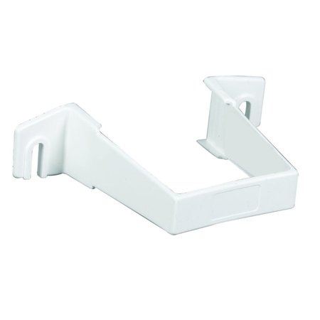 AMERIMAX HOME PRODUCTS 1 in. H X 3.3 in. W X 4.3 in. L White Vinyl Contemporary Downspout Bracket T0534